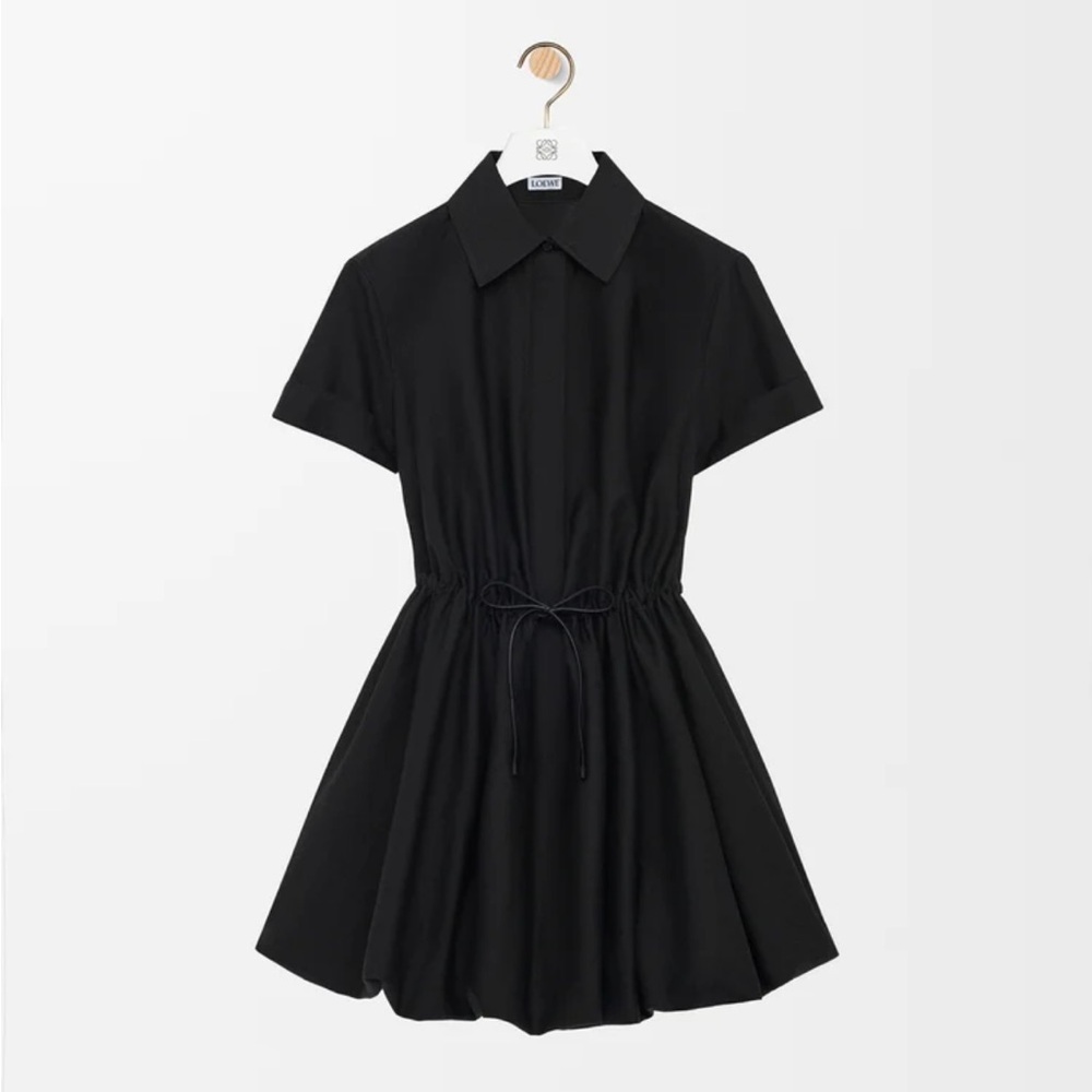 Loewe Black Collared Mini Dress